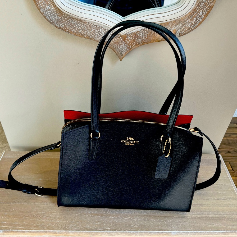 Black Coach bag with Gold tone hardware. - Picture 8 of 8
